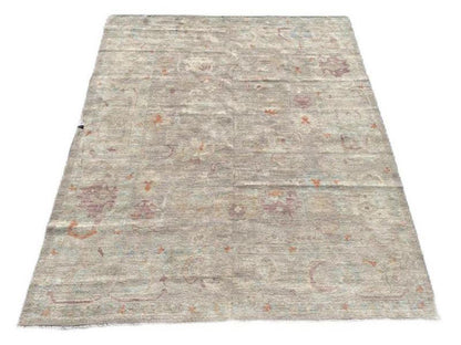 63616 fine Oushak design wool rug 8'4" x 9'9"