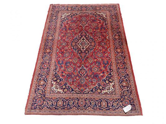 52490 Antique Kashan Persian rug 4'6" x 6'11"