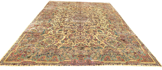 63482 Antique Kerman Oversize 13'8" x 19'8"