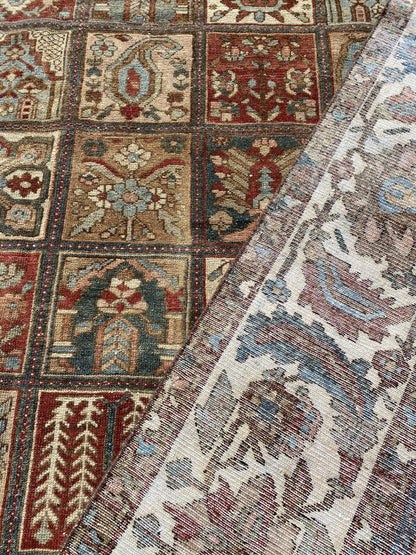 61335 Antique Persian Bakhtiar carpet 10'5" x 11'1"