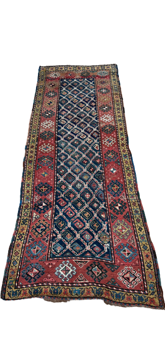 61961 Antique North West Persian Wool on Wool Runner 3'9" x 9'