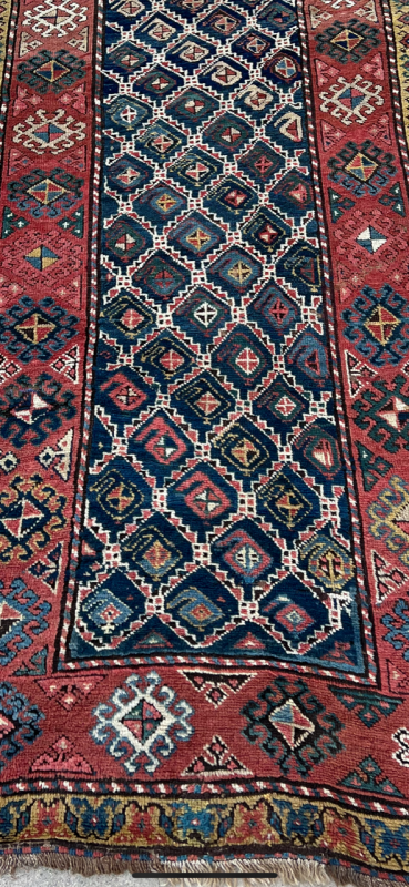 61961 Antique North West Persian Wool on Wool Runner 3'9" x 9'