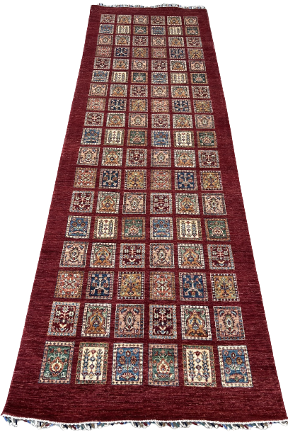 C3247401 Garden Design Afghan Runner 4'2' x 12'8"