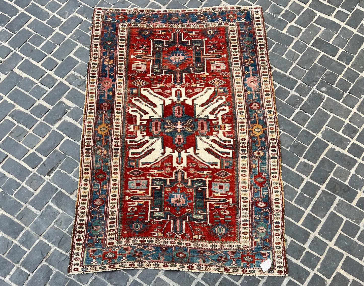 HAH519242 Antique Karajeh Rug