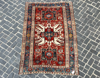 HAH519242 Antique Karajeh Rug