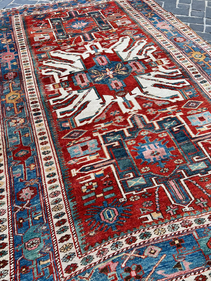 HAH519242 Antique Karajeh Rug