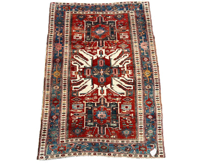 HAH519242 Antique Karajeh Rug