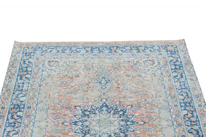 63346 Vintage Persian Tabriz 6'5" x 9'