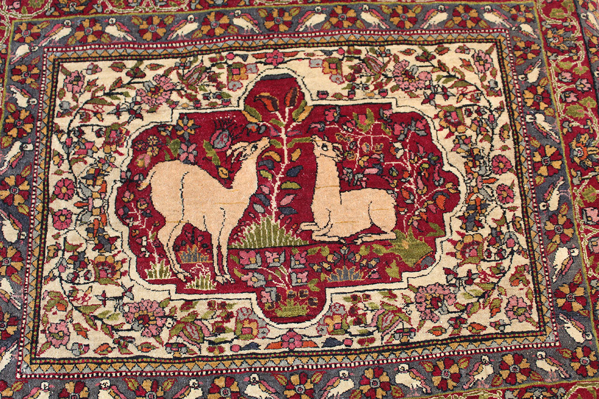 Fine collector item pair of Persian pillows-3"x35"x45"
