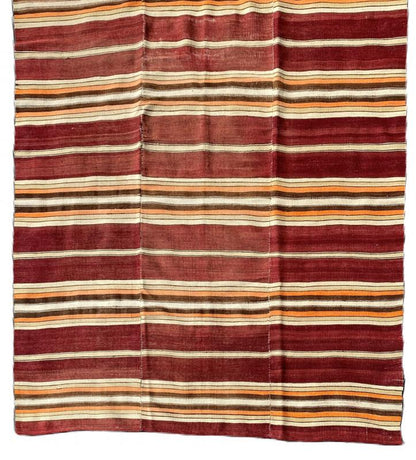 38303 Antique Turkish Kilim 4'6"x5'4"