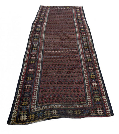 57297 Antique Kurdish 3'8"x9'