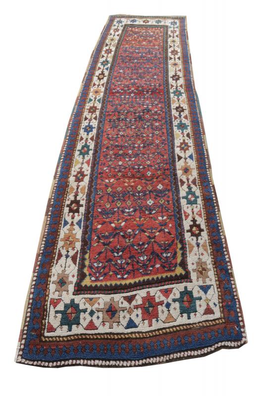 Antique Western Iran Persian kurdish Rug 3'5"x11'