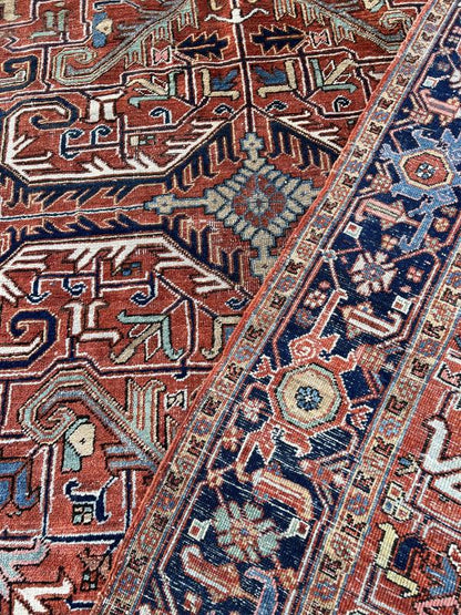 111522 Antique Heriz Rug 7'4"x10'10"