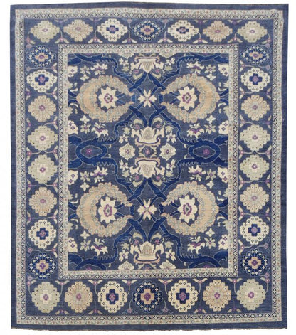 C1-1 Oushak Design, fine hand knotted Oversize Rug 13'3"x12'1"