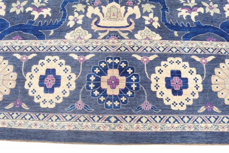 C1-1 Oushak Design, fine hand knotted Oversize Rug 13'3"x12'1"