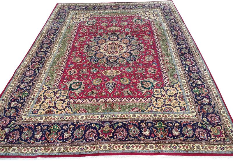 C327476 Vintage Tabriz rug - 8'6"x11'3"