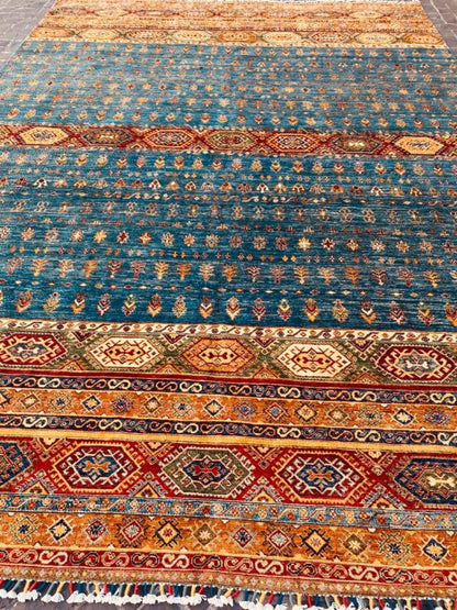 C593-2508 Afgan Khorjin Rug 9'8"x13'6"