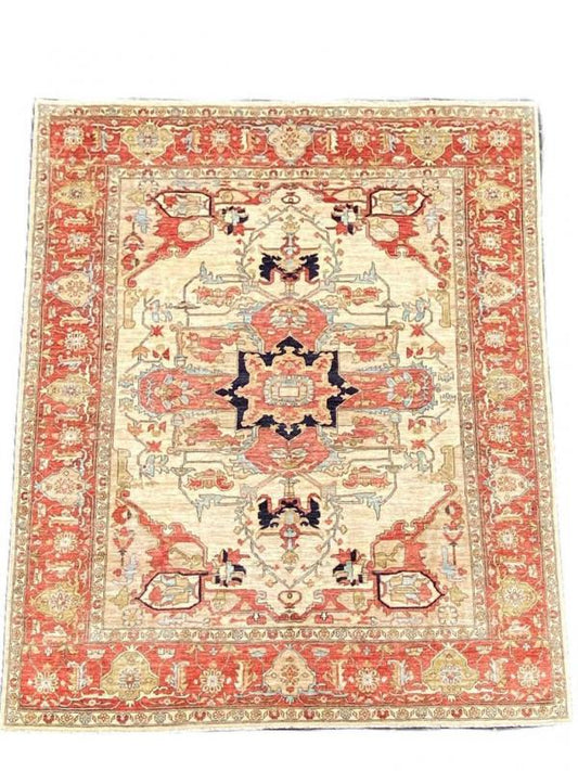 P62591 Serapi design wool Afghan rug 8'1"x9'11"