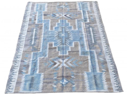 P-6560425 Modern Afgan Kilim 6'7"x9'3"