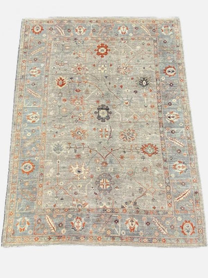 P62581 Oushak design wool Afghan rug 10'6"x13'10"