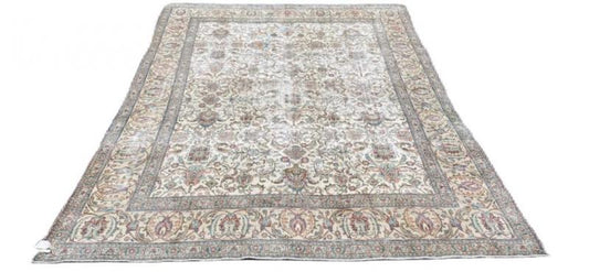 62025 Vintage Persian Tabriz Rug - 9'6"x12'4"