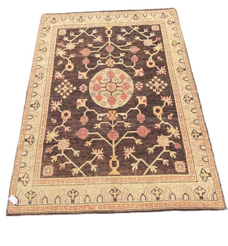 C6043862 Khotan design Afghan wool rug 7'11" x 9'11"